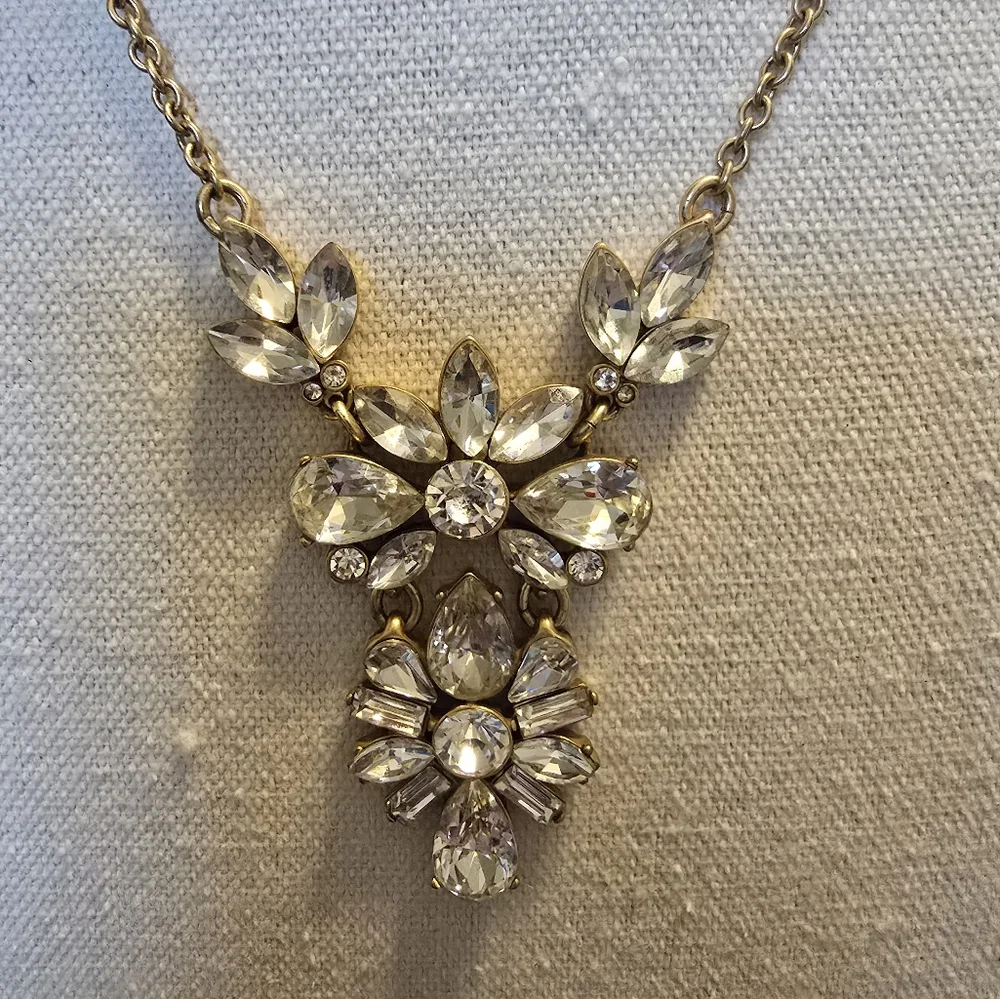 J.Crew Rhinestone Statement Neclace - Picture 2 of 7